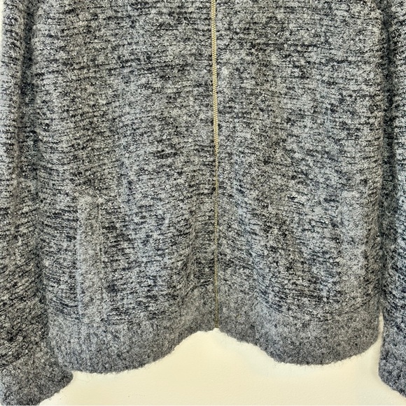 Garnet Hill Dark Gray Shimmering Alpaca Blend Full Zip Sweater Jacket Size‎ M - Picture 5 of 13